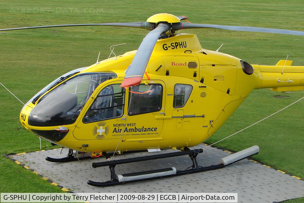 G-SPHU, 2002 Eurocopter EC-135T-2 C/N 0245, Eurocopter now wears North West Ambulance titlesat Barton