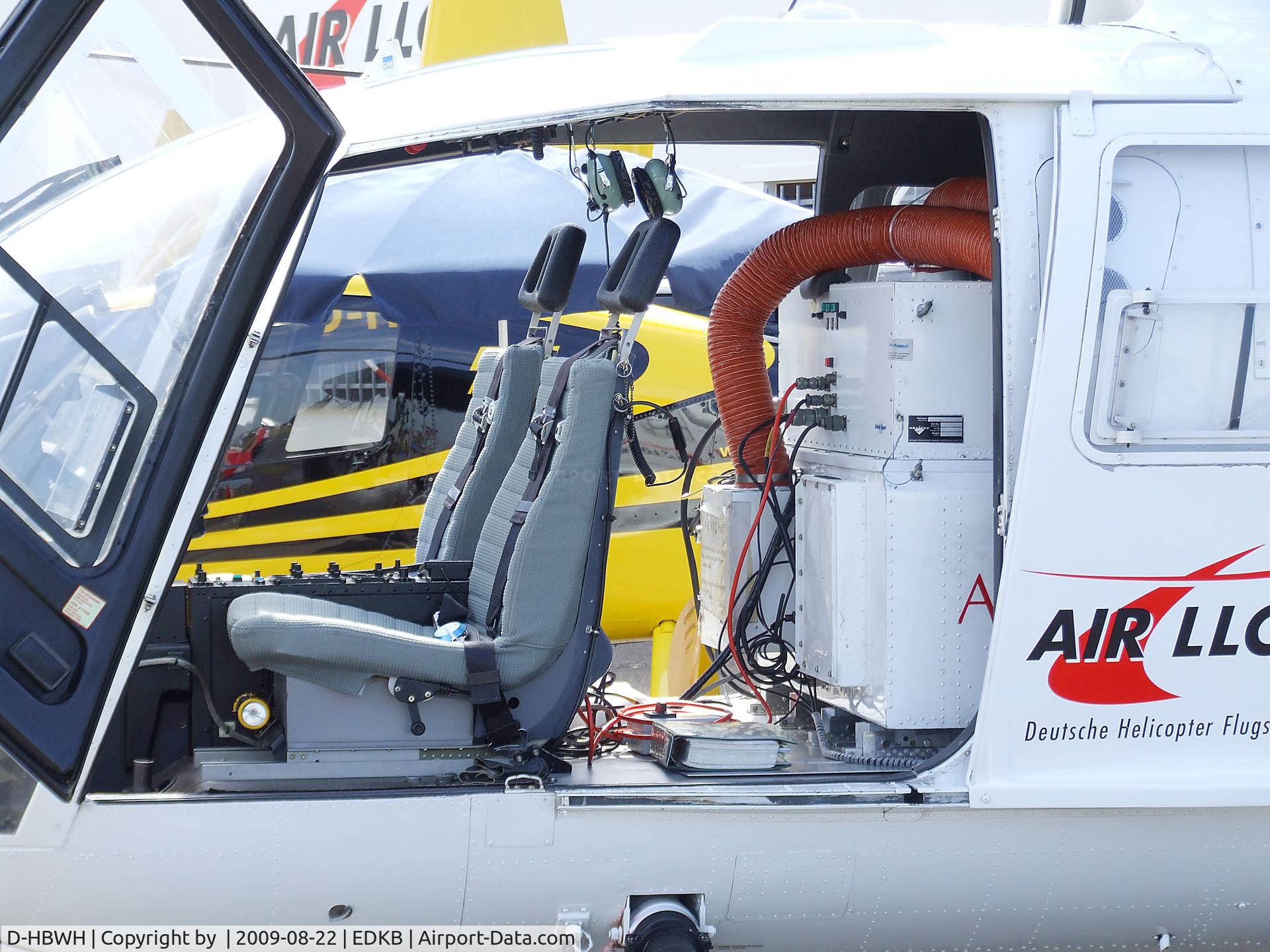 D-HBWH, 1997 MBB Bo-105CBS-5 C/N S-929, MBB Bo 105CBS-5 of Air Lloyd (equipped with laser sensor to monitor gas pipelines for any traces of escaping methane) at the Bonn-Hangelar centennial jubilee airshow