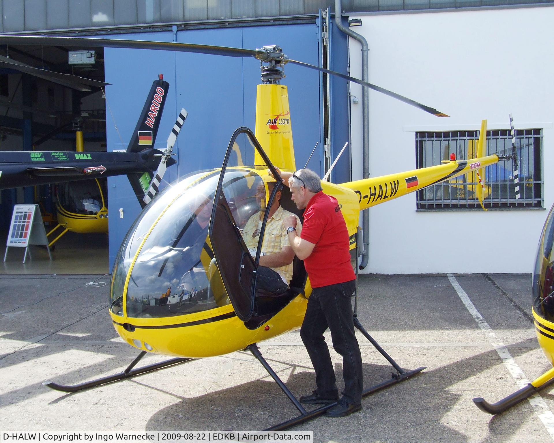 D-HALW, Robinson R22 Beta II C/N 3316, Robinson R22B2 Beta of Air Lloyd at the Bonn-Hangelar centennial jubilee airshow