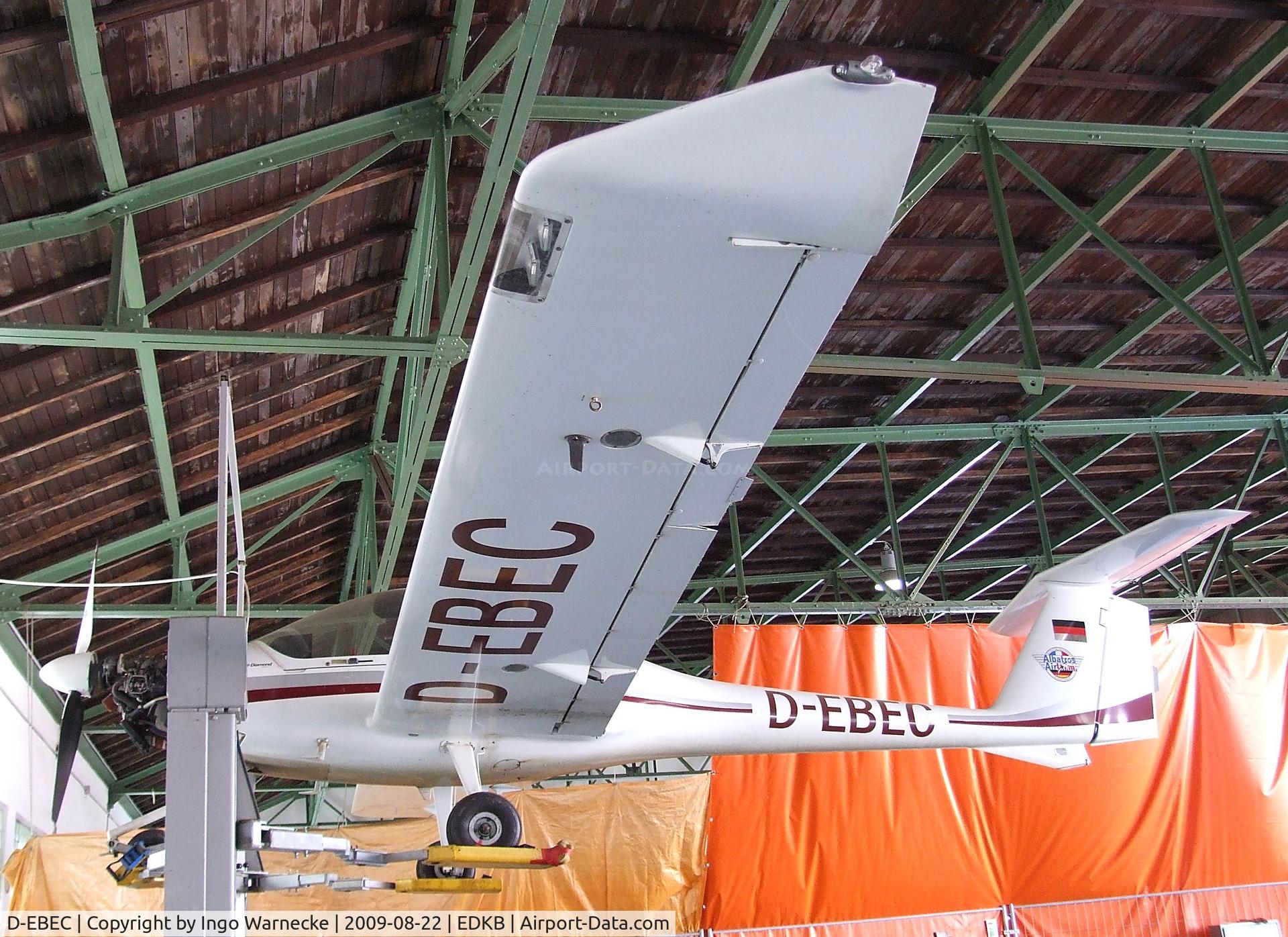 D-EBEC, 1998 Diamond DA-20A-1 Katana C/N 10331, Diamond DA-20-A1 Katana in hangar during the Bonn-Hangelar centennial jubilee airshow