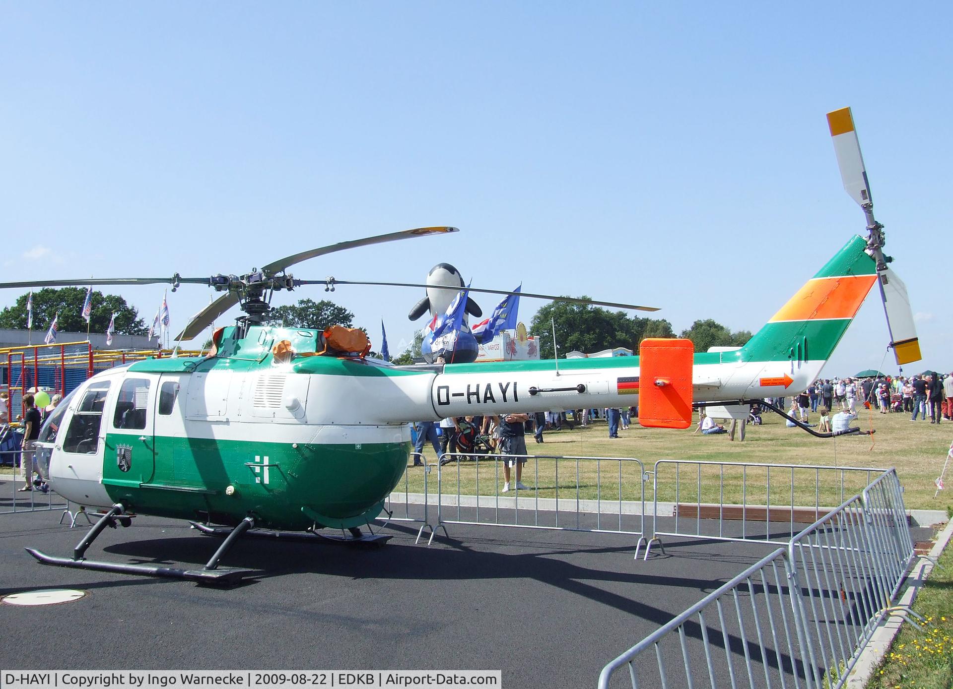 D-HAYI, MBB Bo-105CBS-4 C/N S-368, MBB Bo 105CBS-4 at the Bonn-Hangelar centennial jubilee airshow