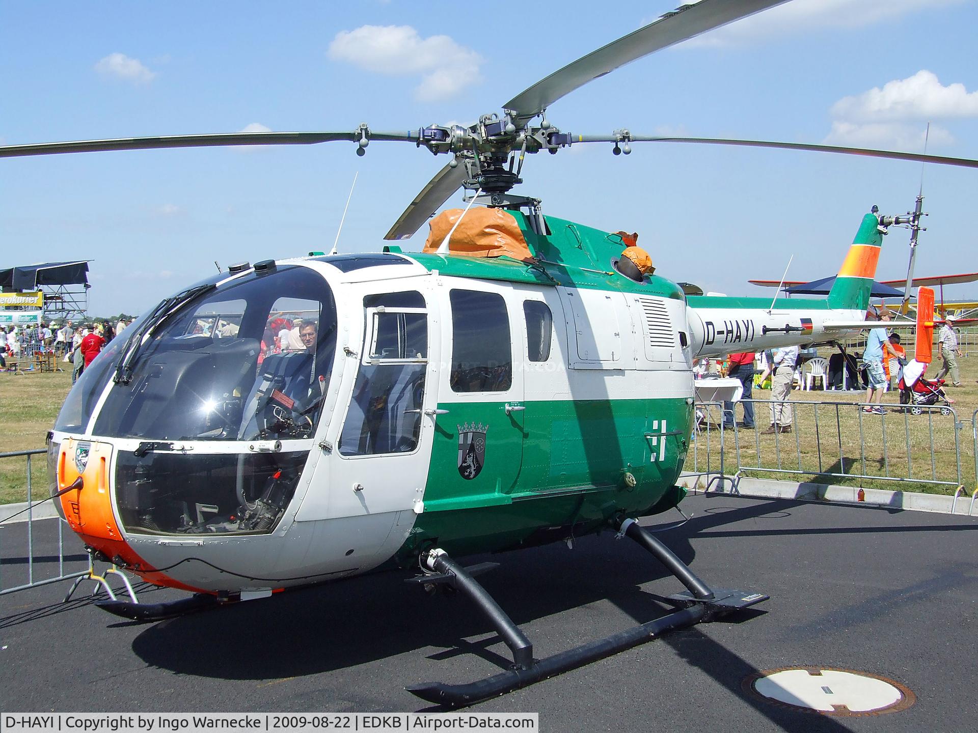 D-HAYI, MBB Bo-105CBS-4 C/N S-368, MBB Bo 105CBS-4 at the Bonn-Hangelar centennial jubilee airshow