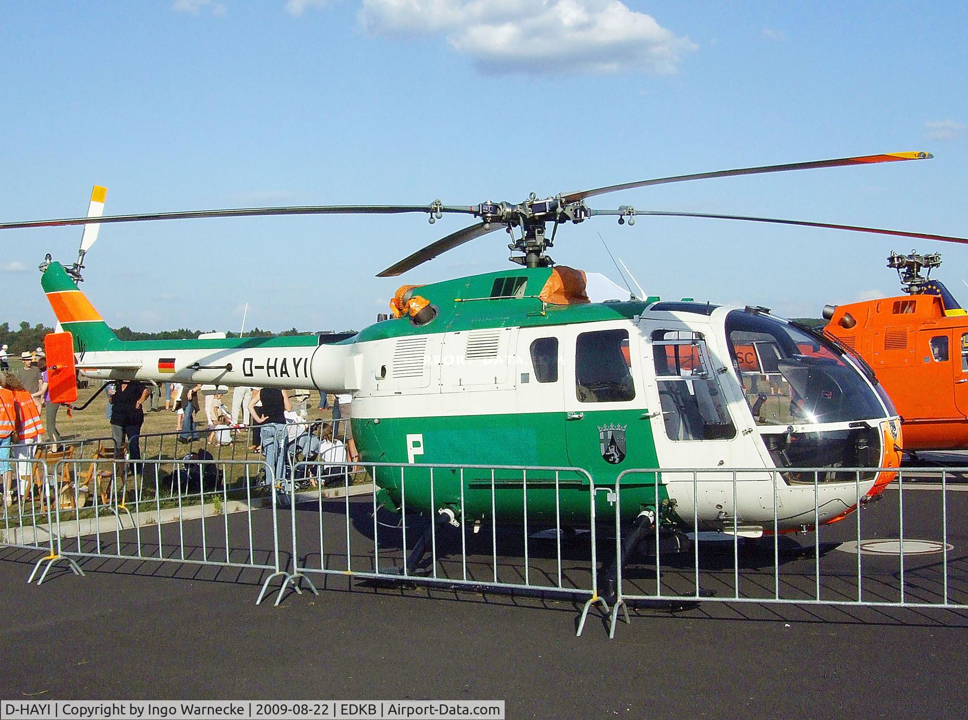 D-HAYI, MBB Bo-105CBS-4 C/N S-368, MBB Bo 105CBS-4 at the Bonn-Hangelar centennial jubilee airshow