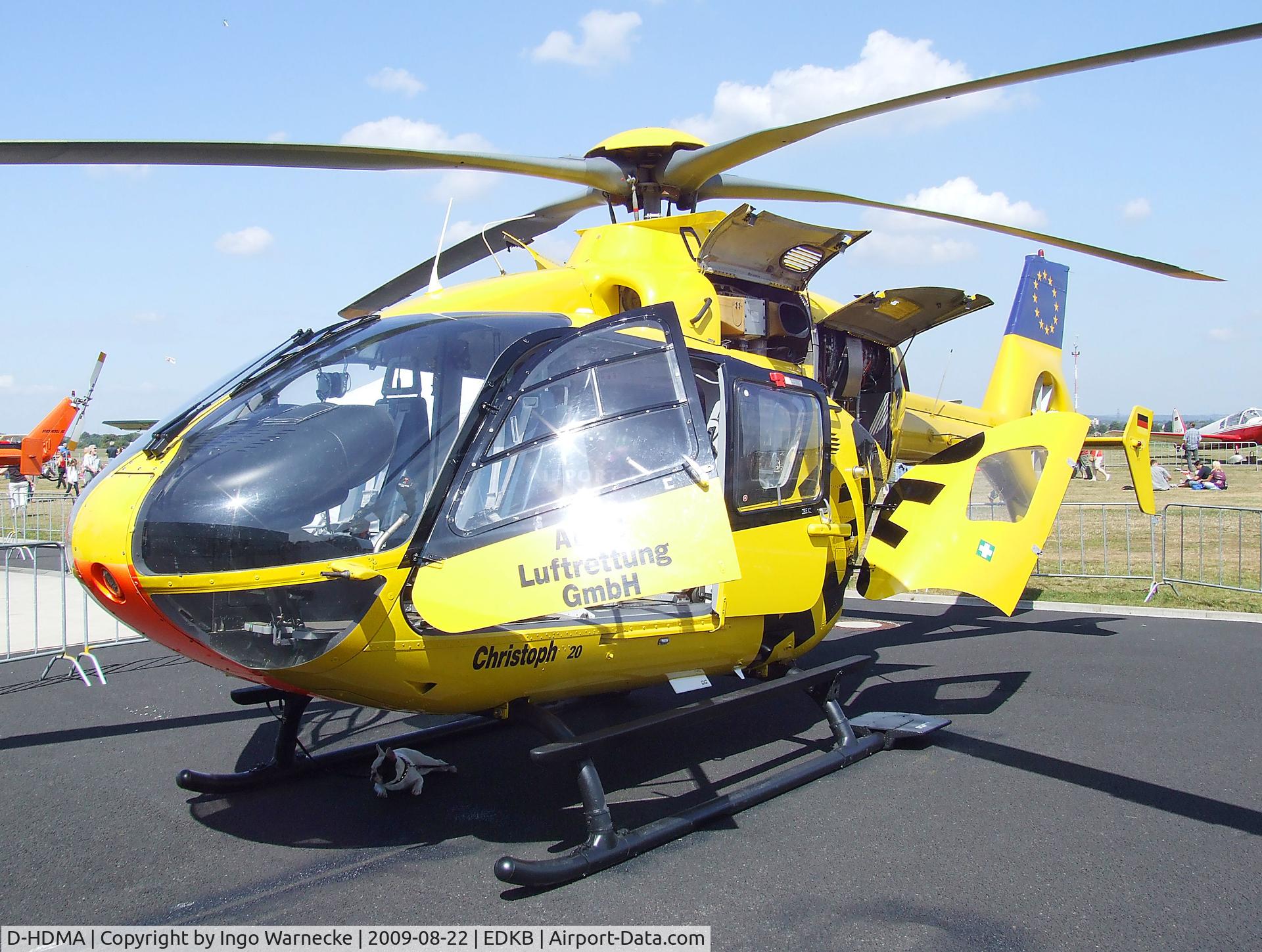 D-HDMA, Eurocopter EC-135P-2 C/N 0239, Eurocopter EC135P2 'Christoph 20' EMS-helicopter of ADAC Luftrettung (EMS) at the Bonn-Hangelar centennial jubilee airshow