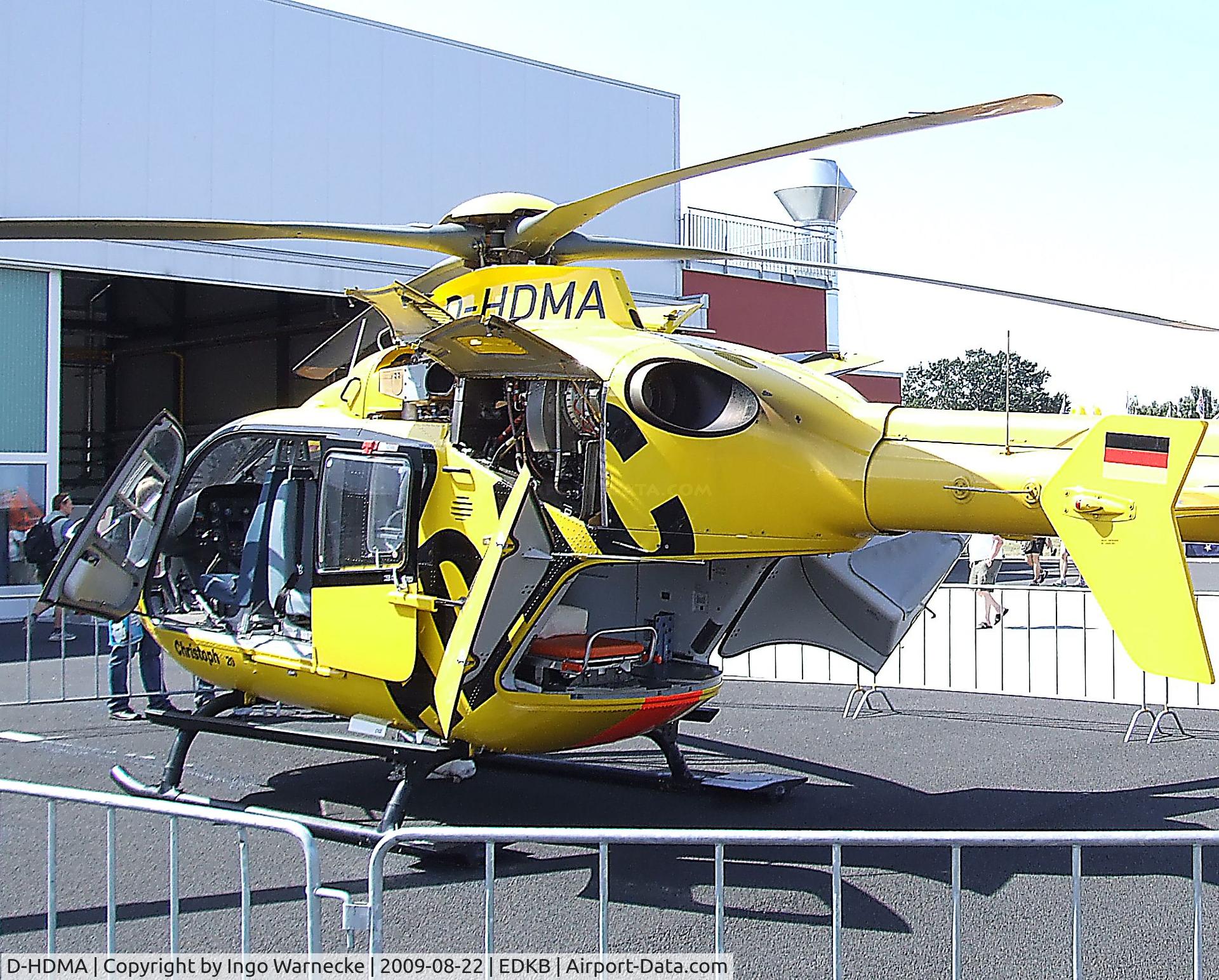 D-HDMA, Eurocopter EC-135P-2 C/N 0239, Eurocopter EC135P2 'Christoph 20' EMS-helicopter of ADAC Luftrettung (EMS) at the Bonn-Hangelar centennial jubilee airshow