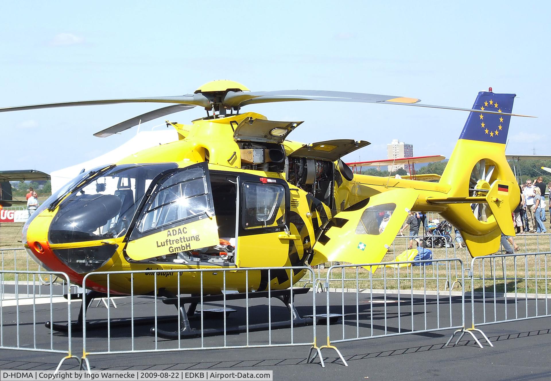 D-HDMA, Eurocopter EC-135P-2 C/N 0239, Eurocopter EC135P2 'Christoph 20' EMS-helicopter of ADAC Luftrettung (EMS) at the Bonn-Hangelar centennial jubilee airshow