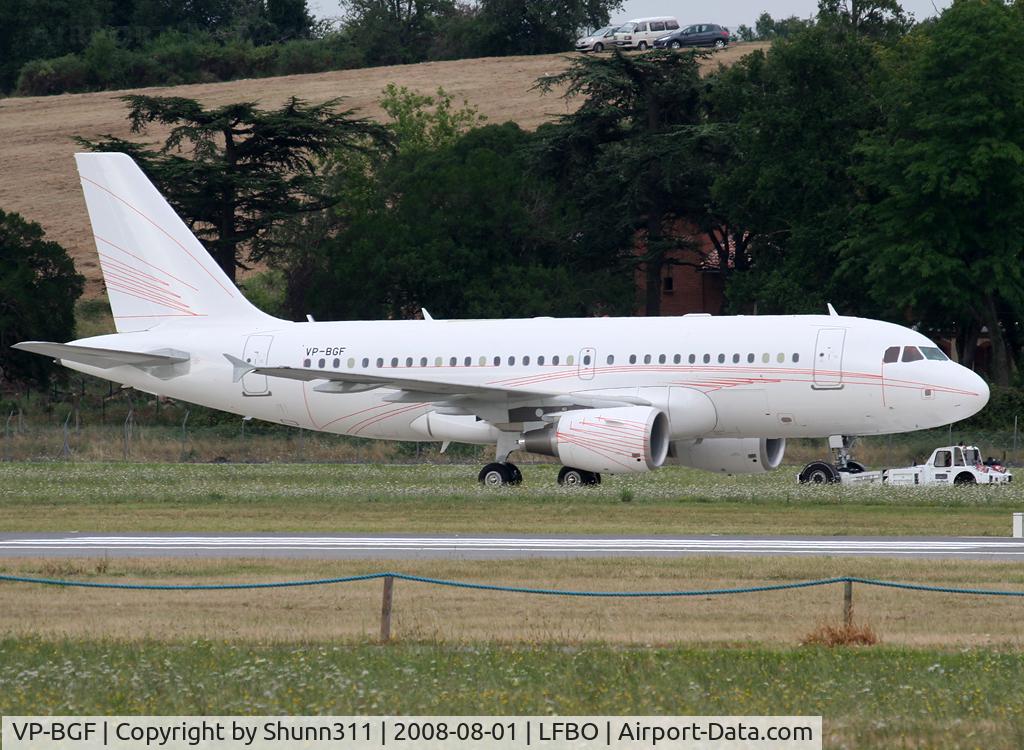 VP-BGF, 2007 Airbus A319-115CJ C/N 3356, Trackted to Air France facility from ACJ Center