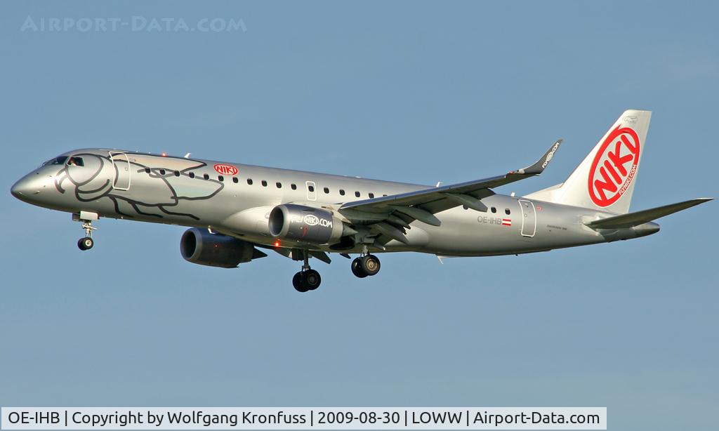 OE-IHB, 2009 Embraer 190LR (ERJ-190-100LR) C/N 19000294, short finals RWY34
