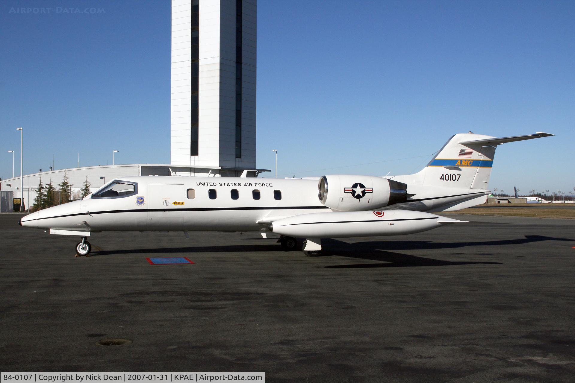 84-0107, 1984 Gates Learjet C-21A C/N 35A-553, KPAE