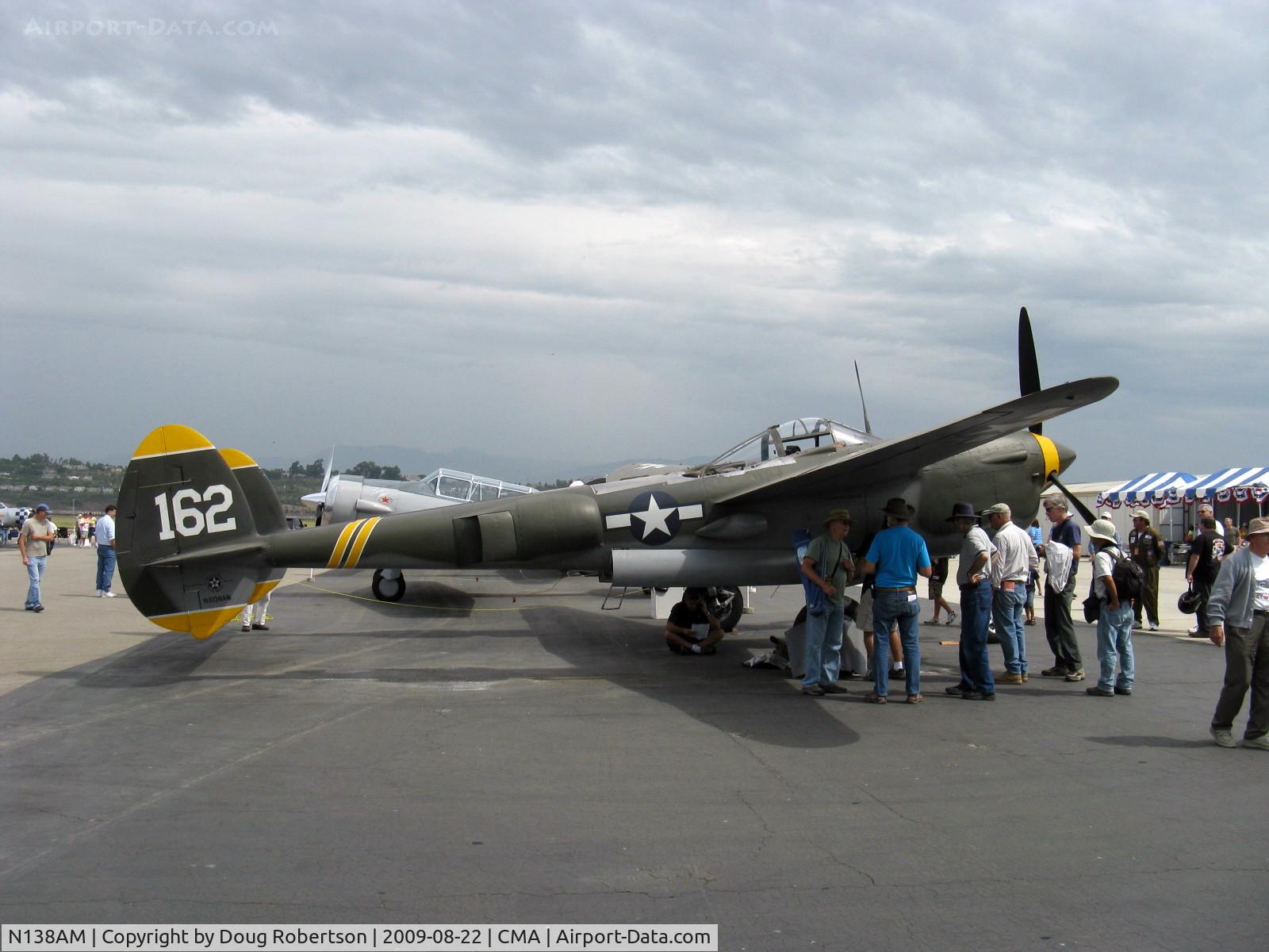 N138AM, 1943 Lockheed P-38J Lightning C/N 44-23314, 1943 Lockheed P-38J LIGHTNING '23 Skidoo', two Allison V1710-89/91 1,425 Hp each. Experimental class