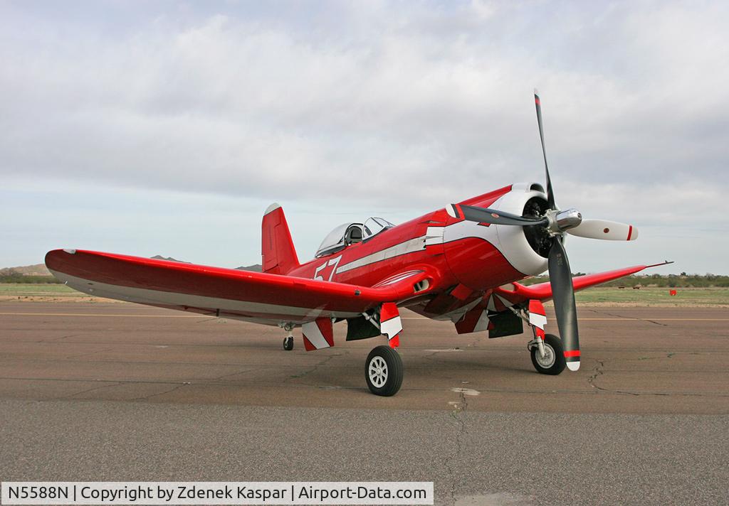 N5588N, 1945 Vought (Goodyear) F2G-1 Corsair C/N 6167, Casa Grande