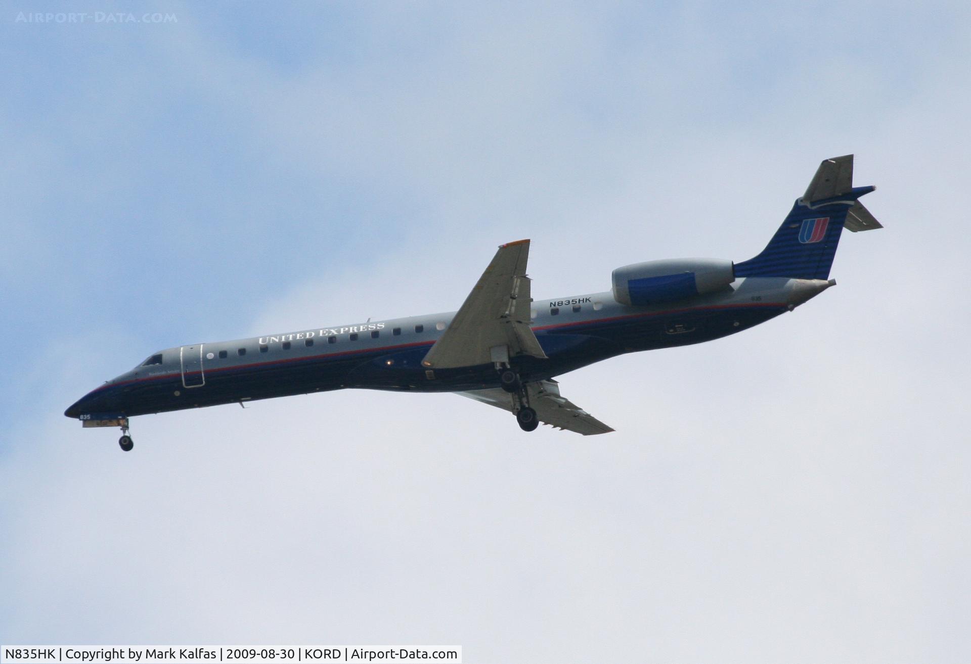 N835HK, 2003 Embraer ERJ-145LR (EMB-145LR) C/N 145670, Trans States Airlines  (United Express)EMB-145LR, N835HK 4R approach KORD