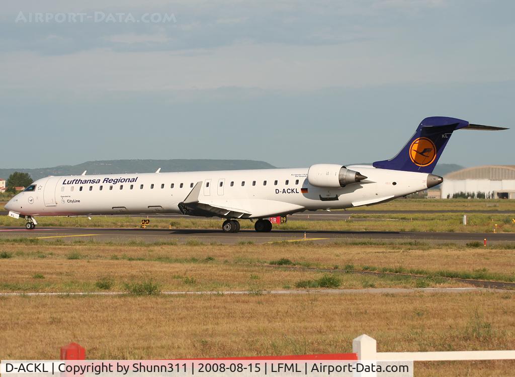 D-ACKL, 2006 Bombardier CRJ-900LR (CL-600-2D24) C/N 15095, Lining up rwy 32R for departure...