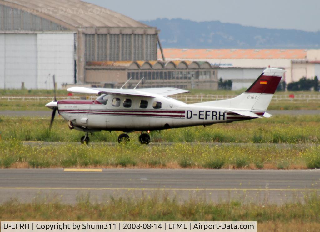 D-EFRH, 1980 Cessna P210N (Turbine mod) Pressurised Centurion C/N P21000621, Ready for take off rwy 32R