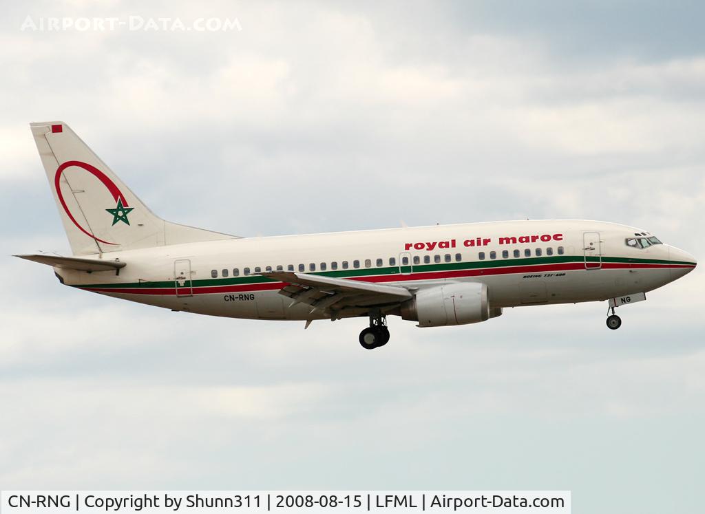 CN-RNG, 1995 Boeing 737-5B6 C/N 27679, Landing rwy 32R