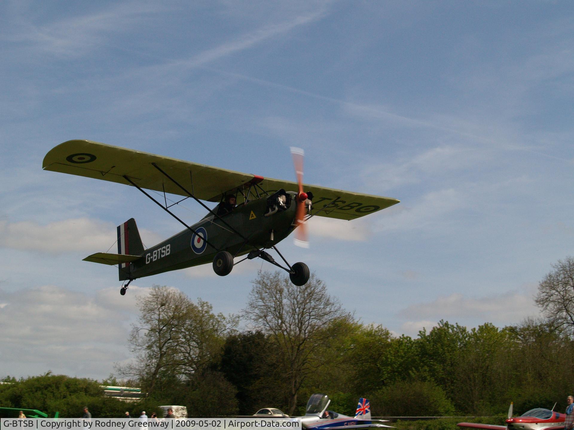 G-BTSB, 1969 Corben Baby Ace Model D C/N JC-1, Taking off at Popham 2nd MAy 2009
