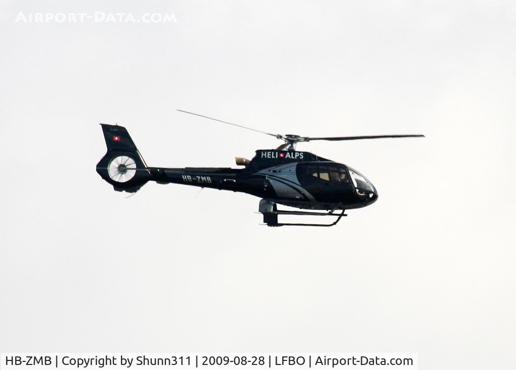 HB-ZMB, 2009 Eurocopter EC-130B-4 (AS-350B-4) C/N 4643, Passing above the airport...