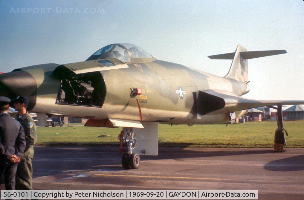 56-0101, 1956 McDonnell RF-101C Voodoo C/N 336, RF-101C Voodoo of 66th Tactical Reconnaissance Wing at the 1969 Battle of Britain Airshow at RAF Gaydon.