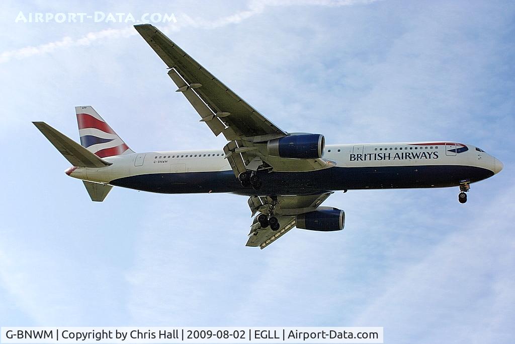 G-BNWM, 1991 Boeing 767-336 C/N 25204, British Airways
