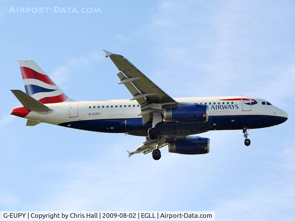 G-EUPY, 2001 Airbus A319-131 C/N 1466, British Airways