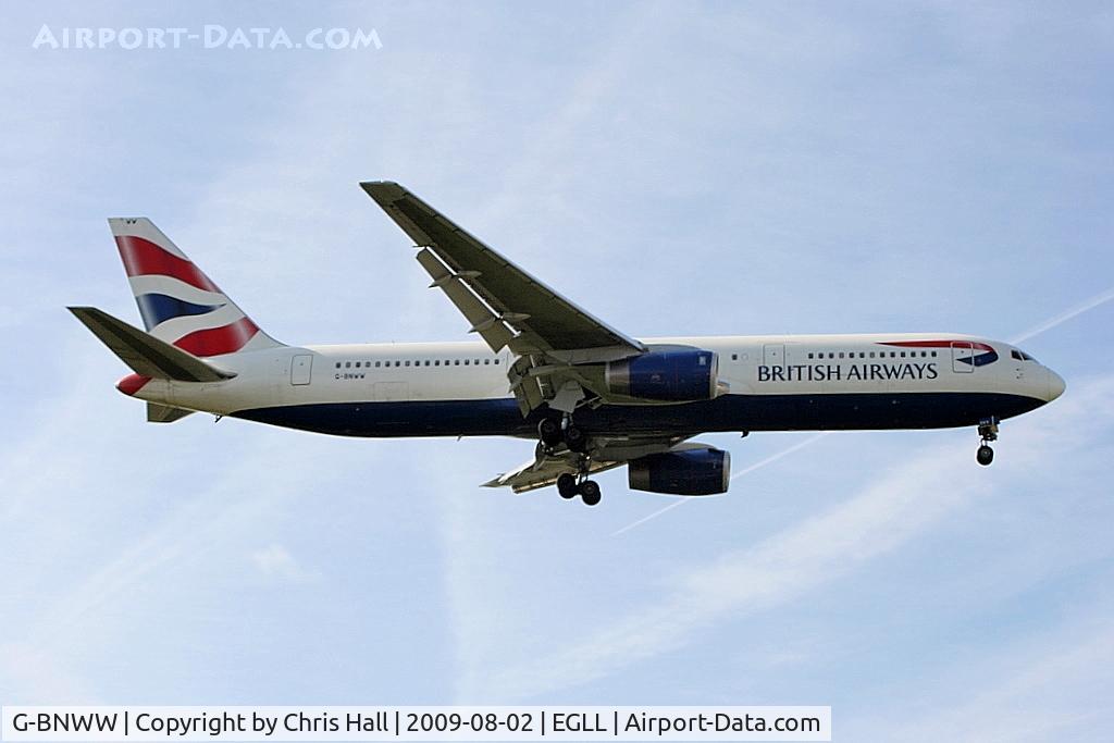 G-BNWW, 1993 Boeing 767-336/ER C/N 25831, British Airways