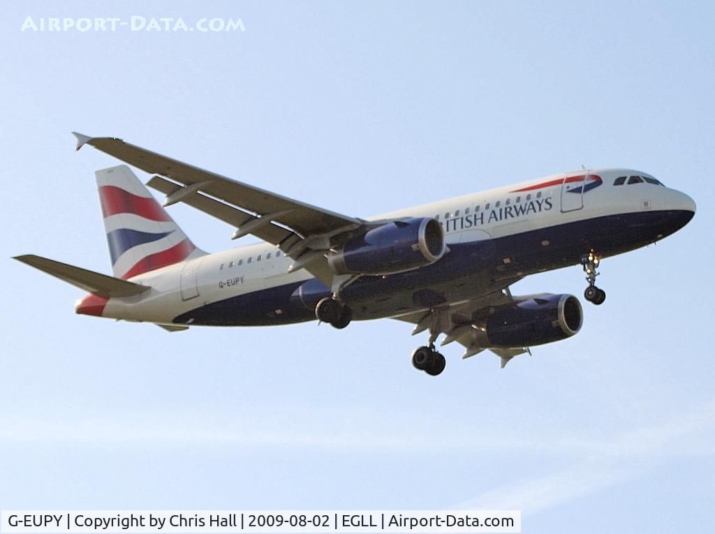 G-EUPY, 2001 Airbus A319-131 C/N 1466, British Airways