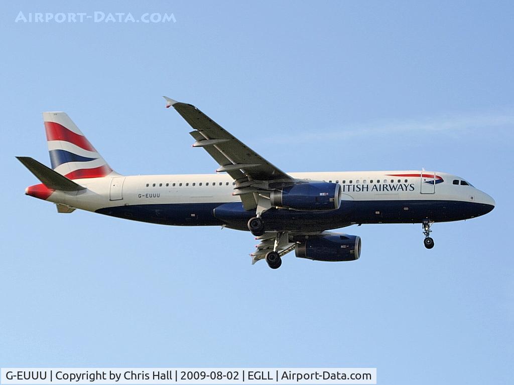G-EUUU, 2008 Airbus A320-232 C/N 3351, British Airways