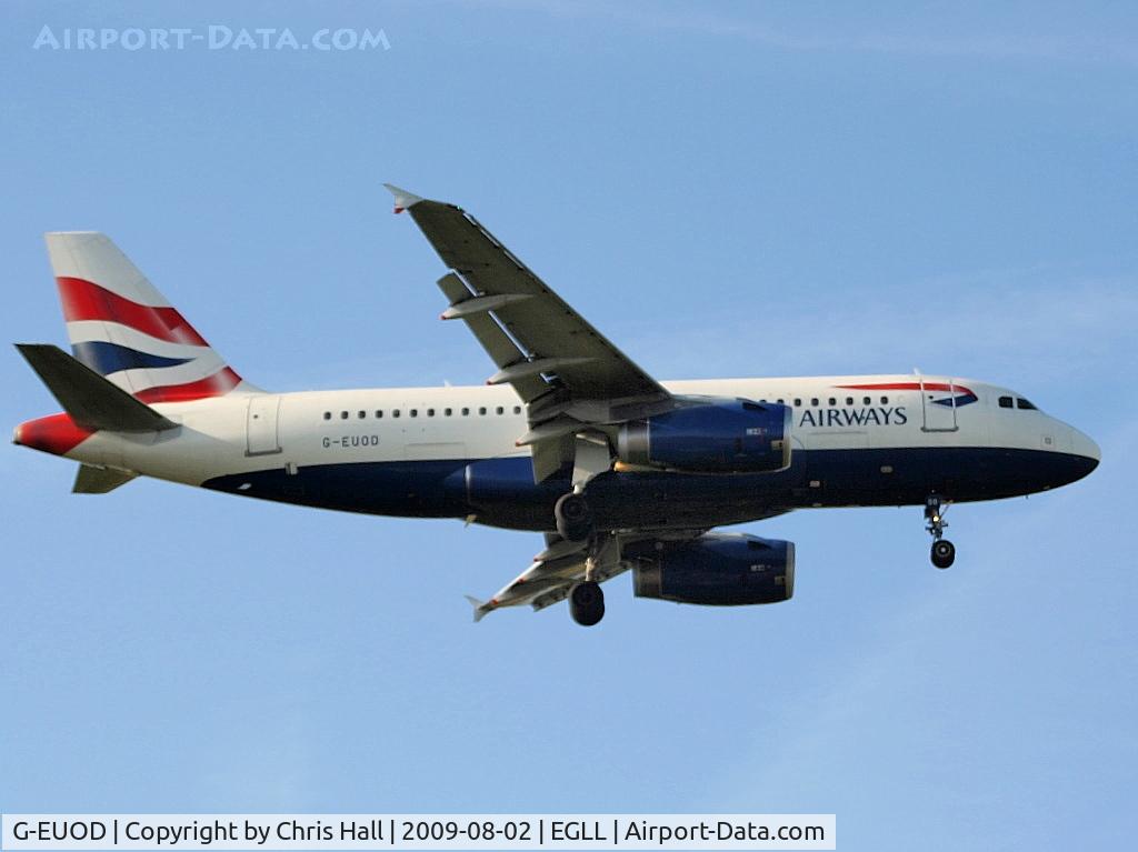 G-EUOD, 2001 Airbus A319-131 C/N 1558, British Airways