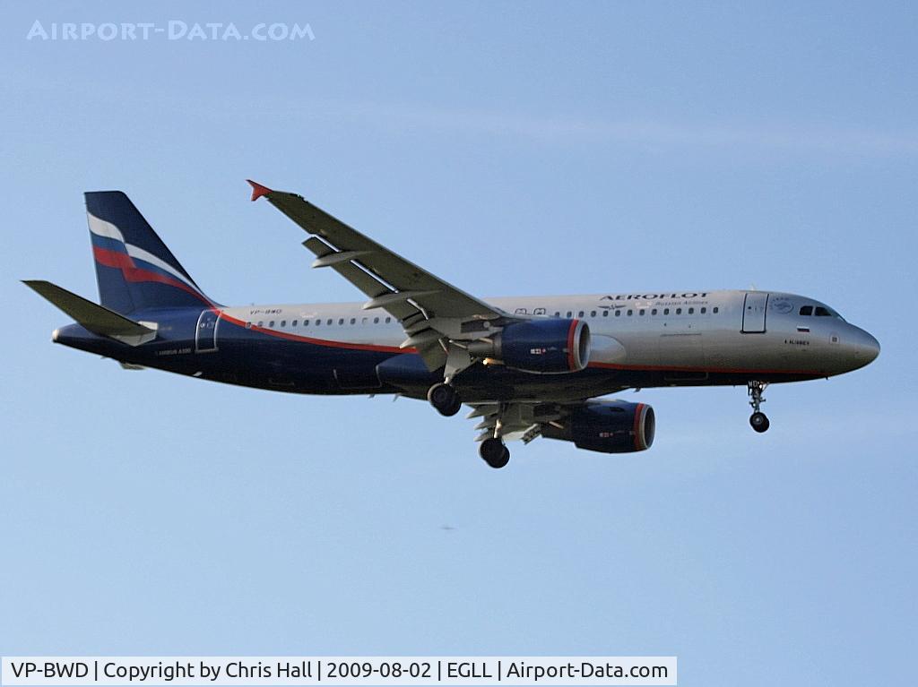VP-BWD, 2003 Airbus A320-214 C/N 2116, Aeroflot