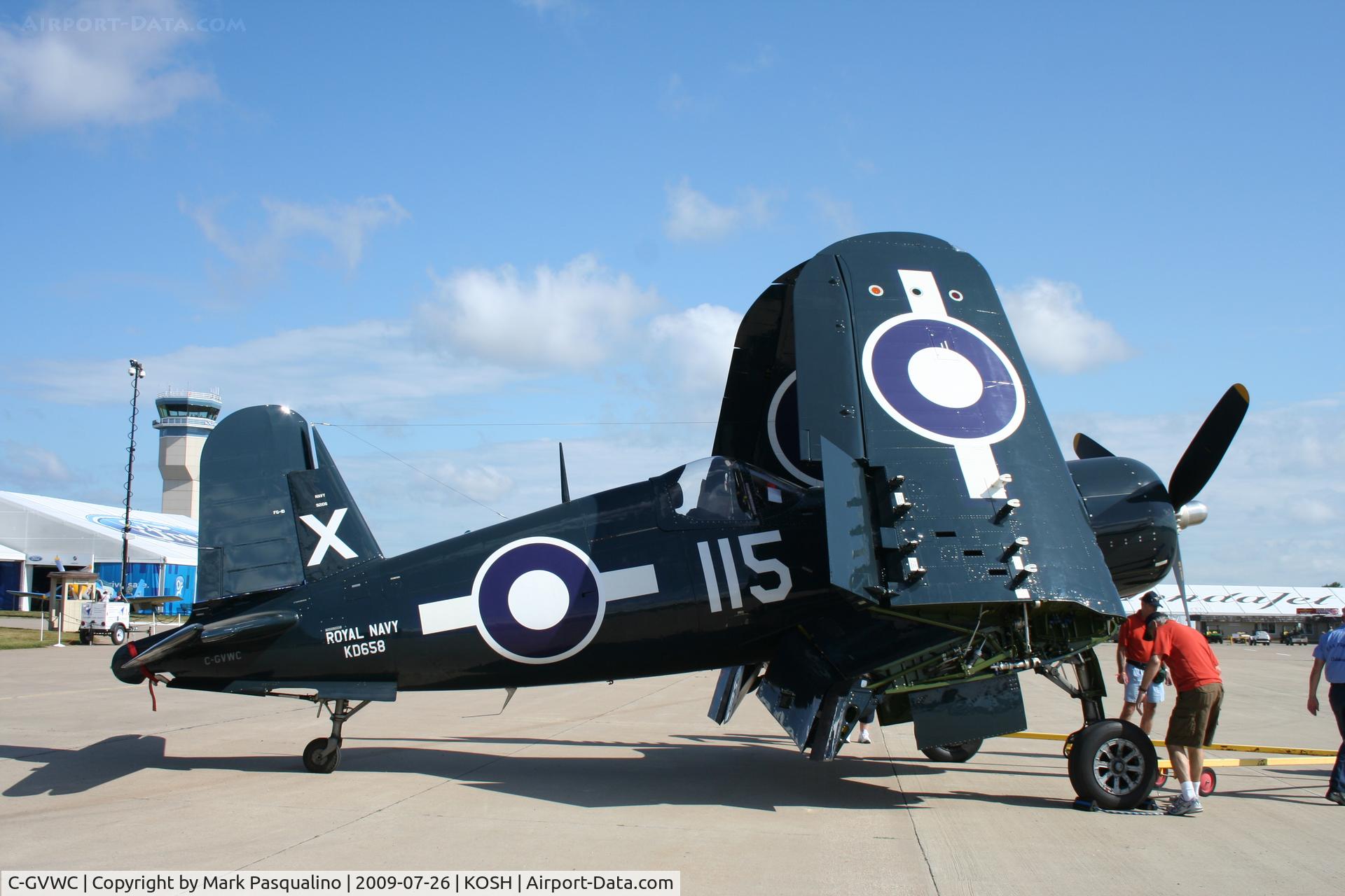 C-GVWC, 1945 Goodyear FG-1D Corsair C/N 3367, Corsair FG 1D