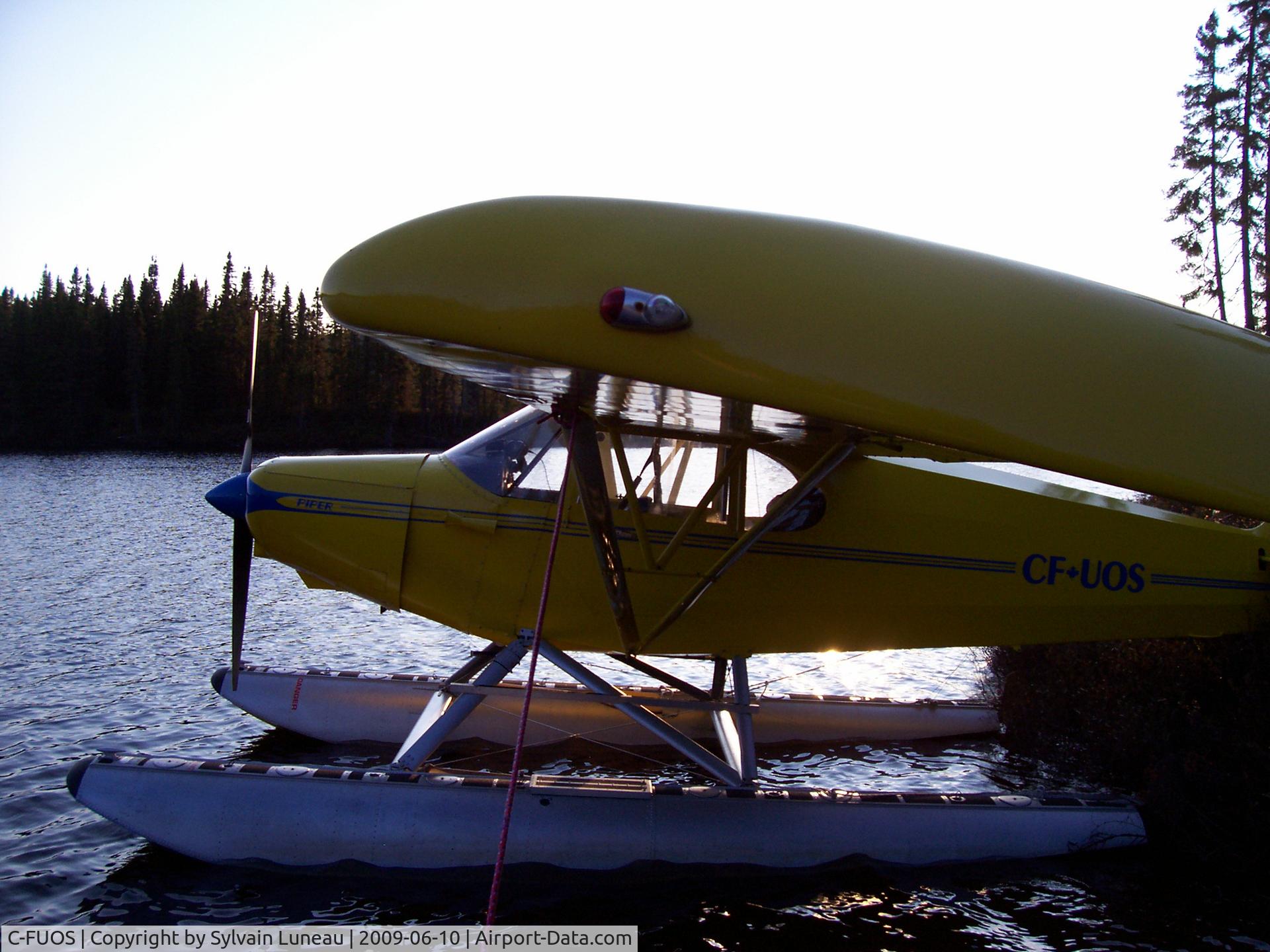 C-FUOS, 1946 Piper PA-12S Super Cruiser C/N 12-1183, Sunset at Lac Victor