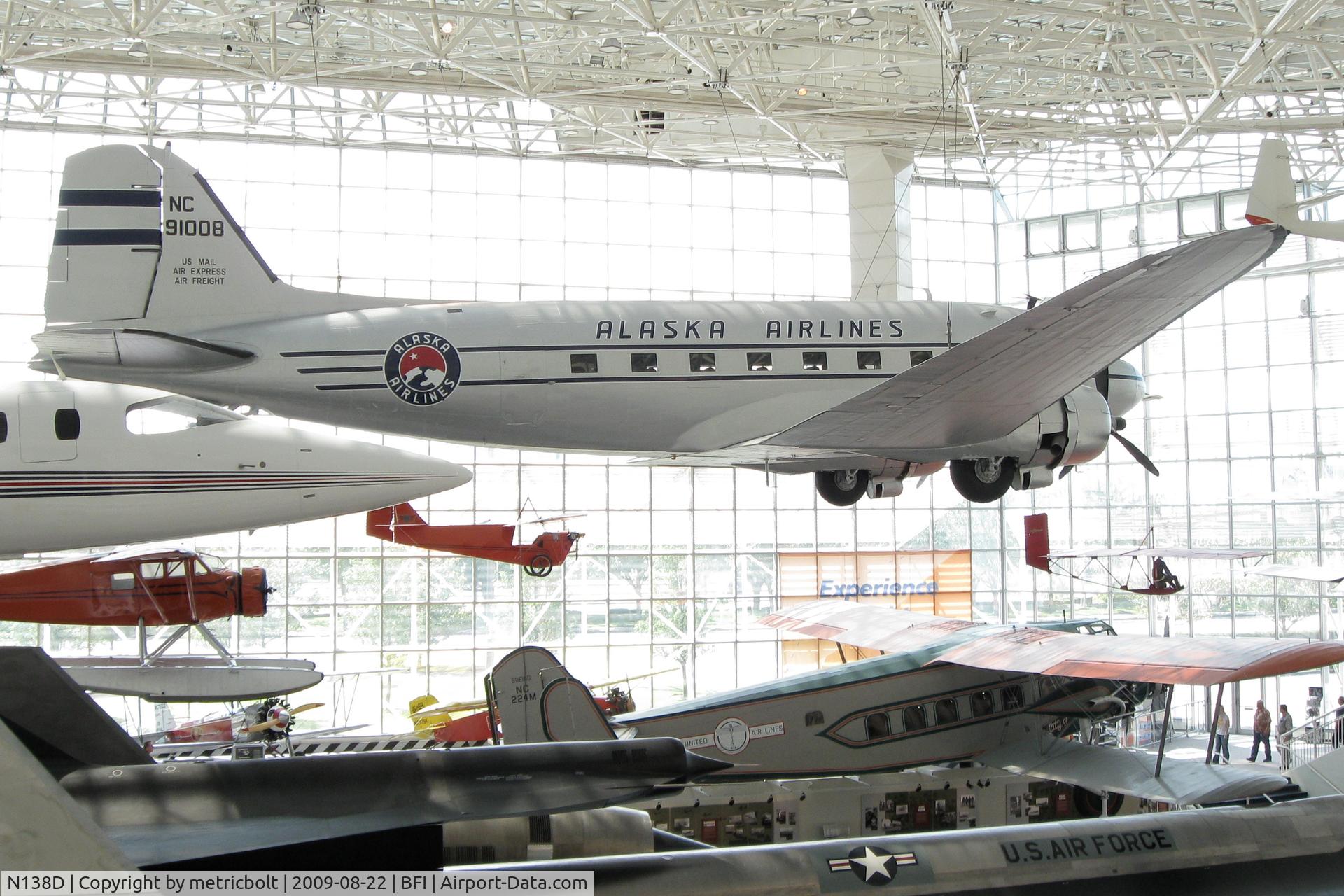 N138D, 1940 Douglas DC-3-277C C/N 2245, at the Museum of Flight