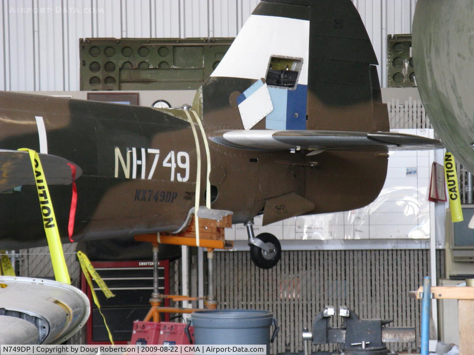 N749DP, 1945 Supermarine Spitfire XIV C/N 6S/583887, 1983 Vickers/Supermarine SPITFIRE Mark XIVe, Rolls Royce Griffon 65 V-12, 2,050 Hp, in restoration