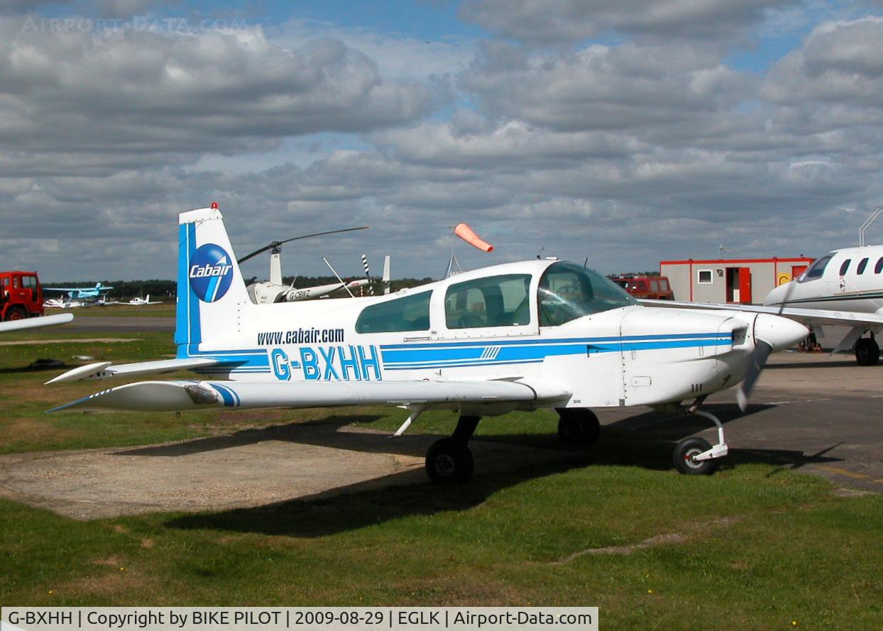 G-BXHH, 1976 Grumman American AA-5A Cheetah C/N AA5A-0105, TAXYING TO A DIFFERENT PARKING AREA
