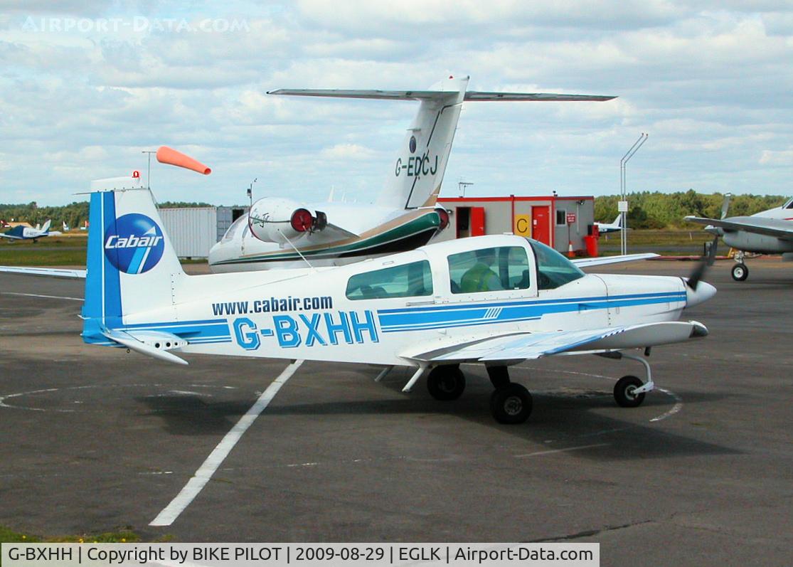G-BXHH, 1976 Grumman American AA-5A Cheetah C/N AA5A-0105, TAXYING TO A NEW PARKING AREA
