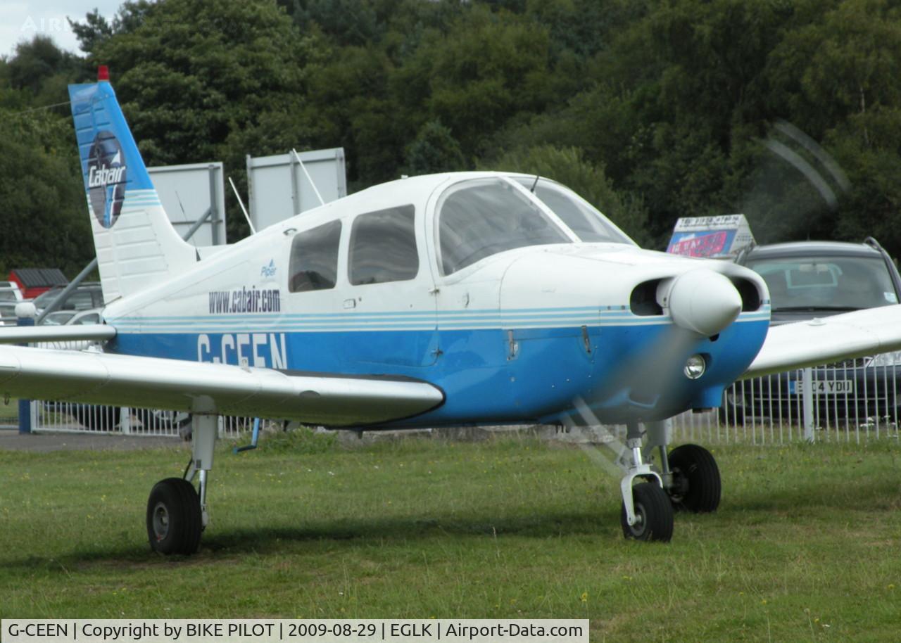 G-CEEN, 1990 Piper PA-28-161 Cadet C/N 2841293, JUST AFTER START UP