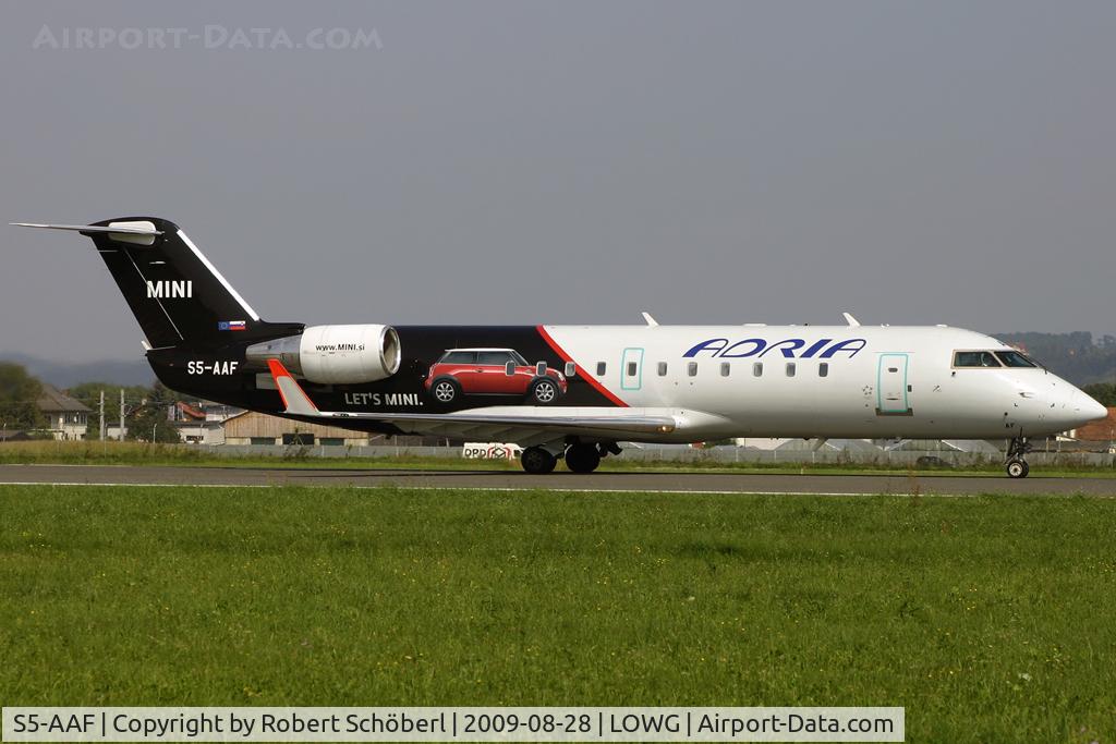 S5-AAF, 1998 Canadair CRJ-200LR (CL-600-2B19) C/N 7272, Adria Airways logojet