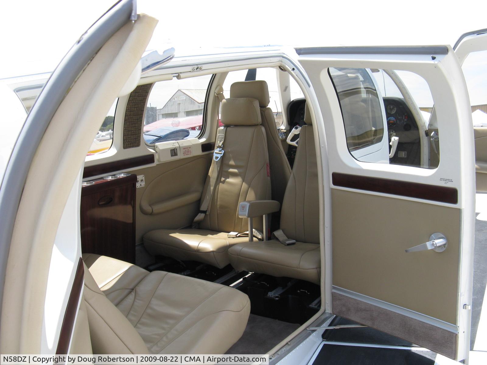 N58DZ, Hawker Beechcraft G58 C/N TH-2256, 2009 Hawker Beech G58 BARON, two Continental IO-550-C 300 Hp each, interior