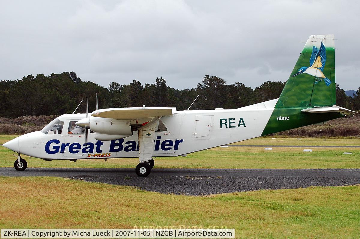 ZK-REA, Britten-Norman BN-2A-26 Islander C/N 43, At Great Barrier Island