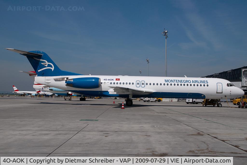 4O-AOK, 1989 Fokker 100 (F-28-0100) C/N 11272, Montenegro Airlines Fokker 100