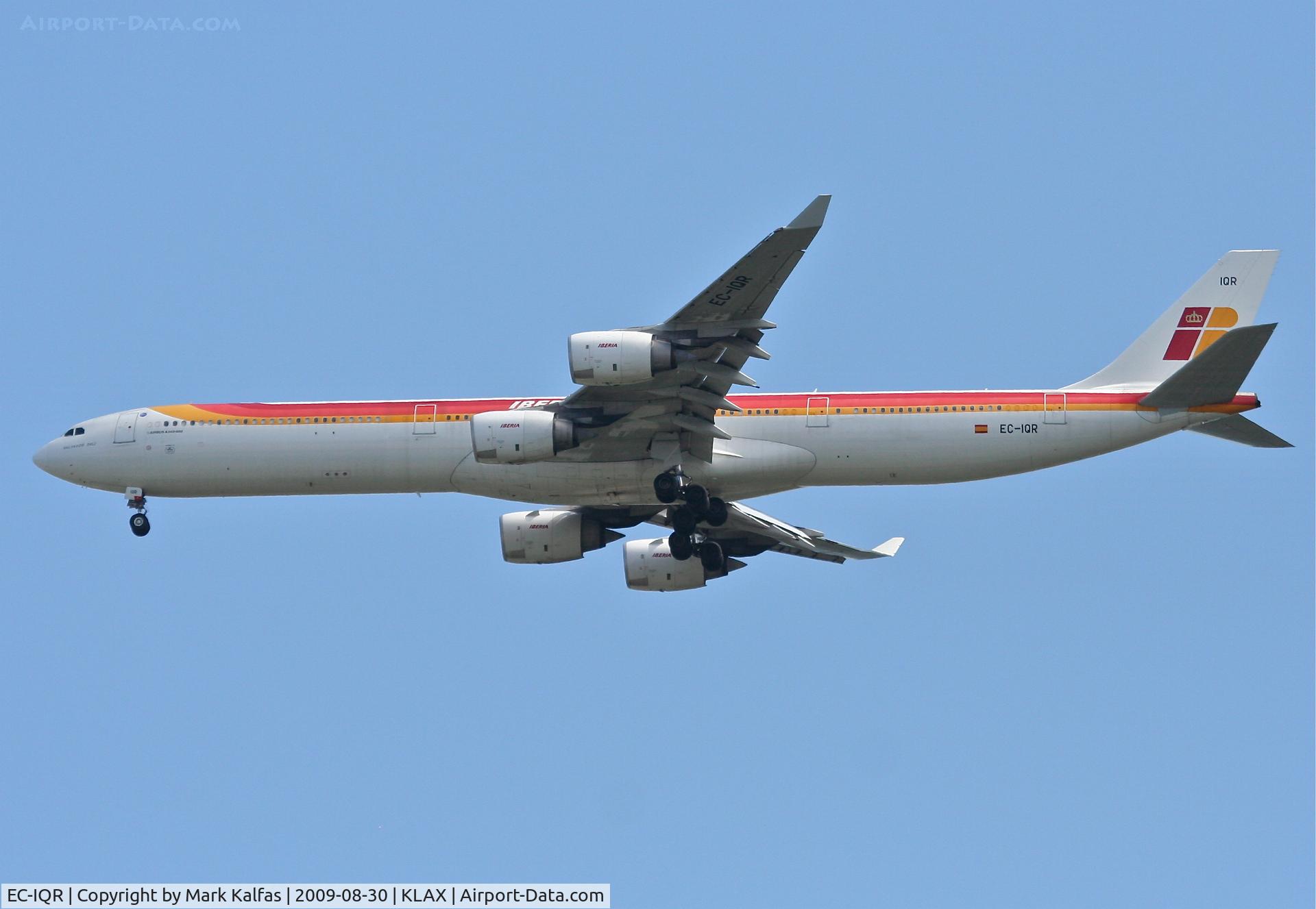 EC-IQR, 2002 Airbus A340-642 C/N 460, Iberia on the 4R approach KORD