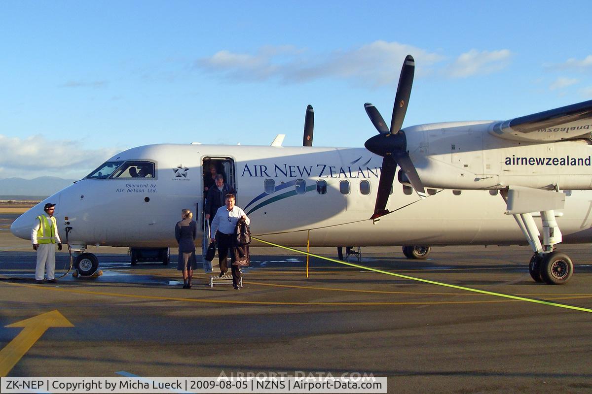 ZK-NEP, 2006 De Havilland Canada DHC-8-311Q Dash 8 C/N 634, At Nelson