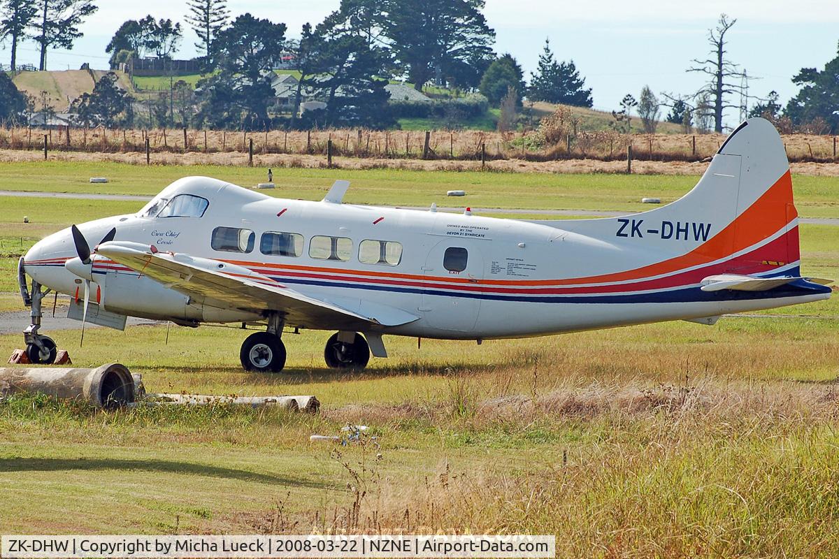 ZK-DHW, 1963 De Havilland DH-104 Dove 8 C/N 04533, At North Shore Aerodrome