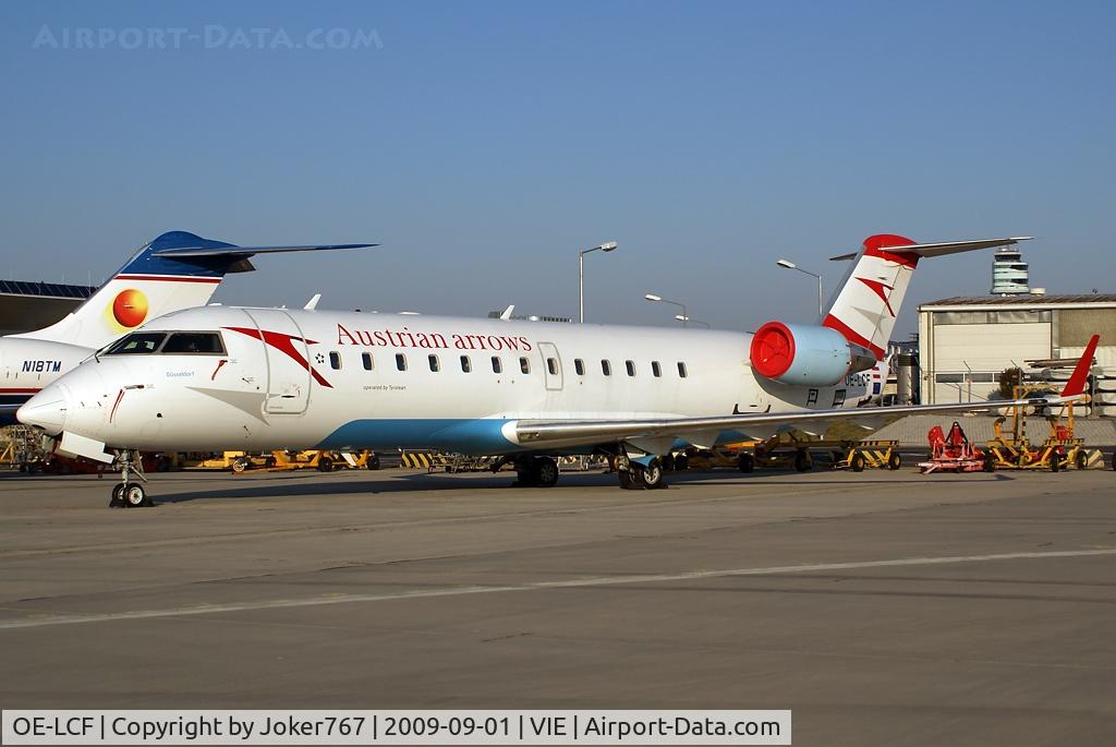 OE-LCF, 1996 Canadair CRJ-200LR (CL-600-2B19) C/N 7094, Austrian arrows Canadair Regional Jet CRJ200LR