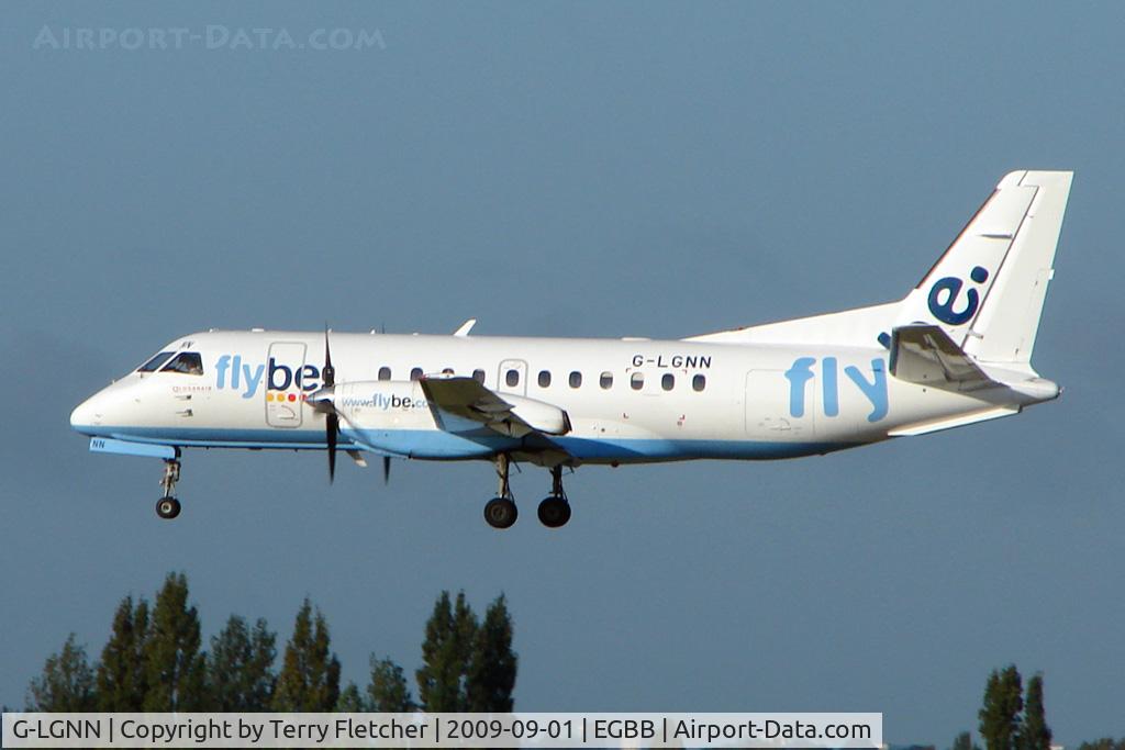 G-LGNN, 1990 Saab 340B C/N 340B-197, Loganair / Flybe Saab 340 at Birmingham UK