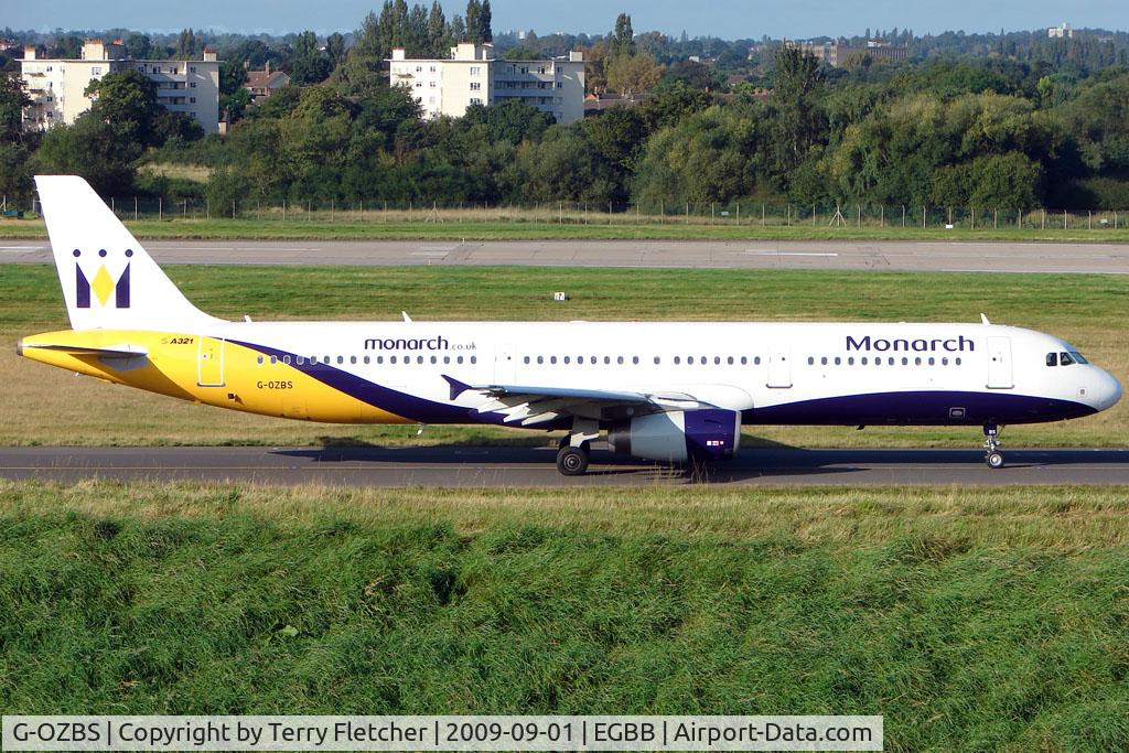 G-OZBS, 2001 Airbus A321-231 C/N 1428, Monarch A321 at Birmingham UK