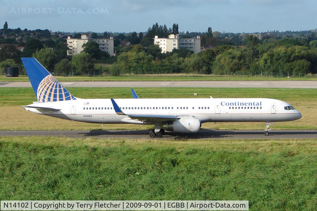 N14102, 1994 Boeing 757-224 C/N 27292, Continental wing-tipped B757 at Birmingham UK