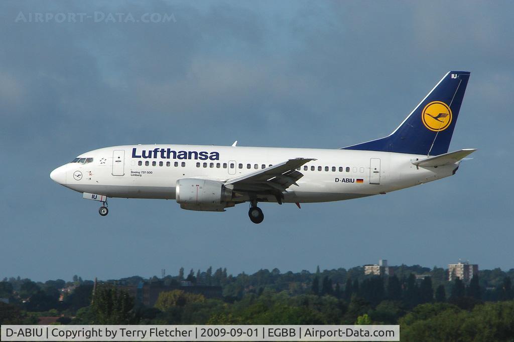 D-ABIU, 1991 Boeing 737-530 C/N 24944, Lufthansa B737 arriving at Birmingham UK
