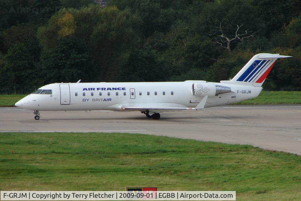 F-GRJM, 1998 Canadair CRJ-100ER (CL-600-2B19) C/N 7222, Brit Air / Air France CLRJ at Birmingham UK