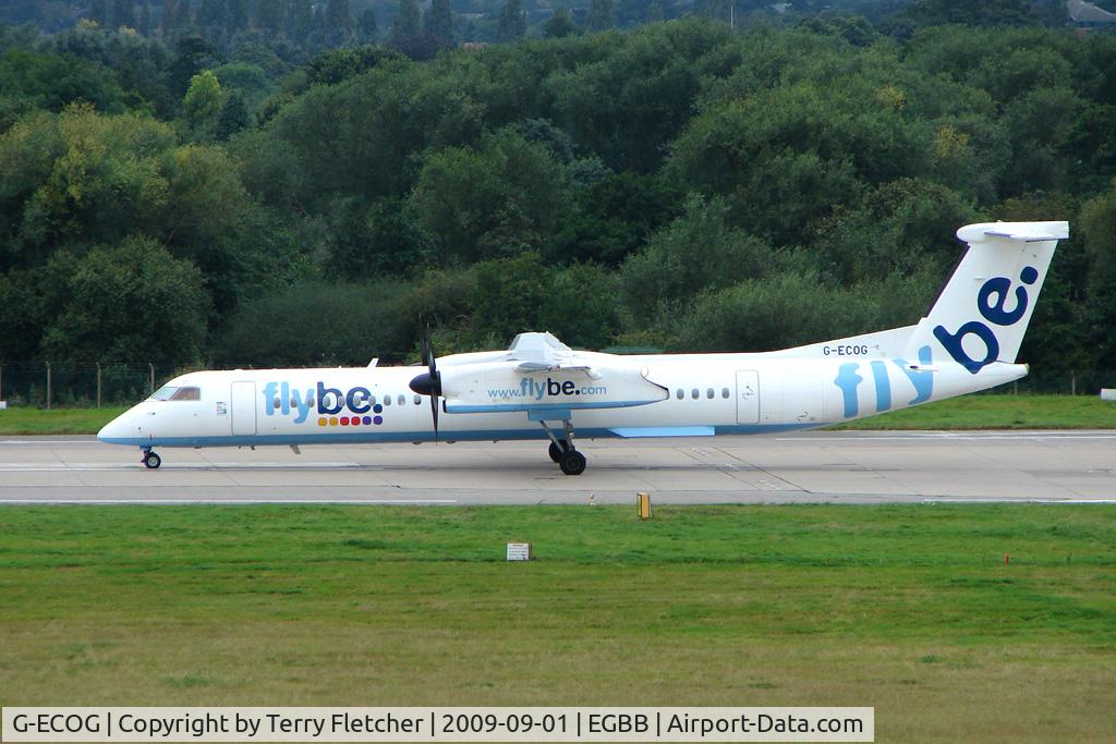 G-ECOG, 2008 De Havilland Canada DHC-8-402Q Dash 8 C/N 4220, Flybe Dash 8  at Birmingham UK